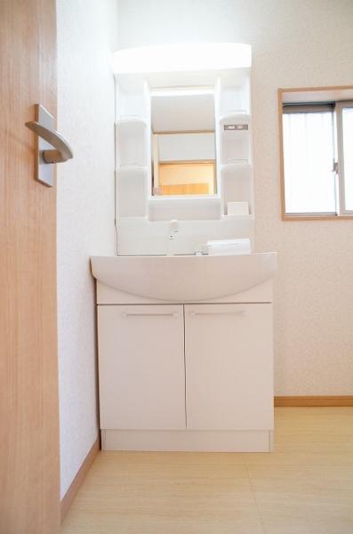 Wash basin, toilet. Bathroom vanity