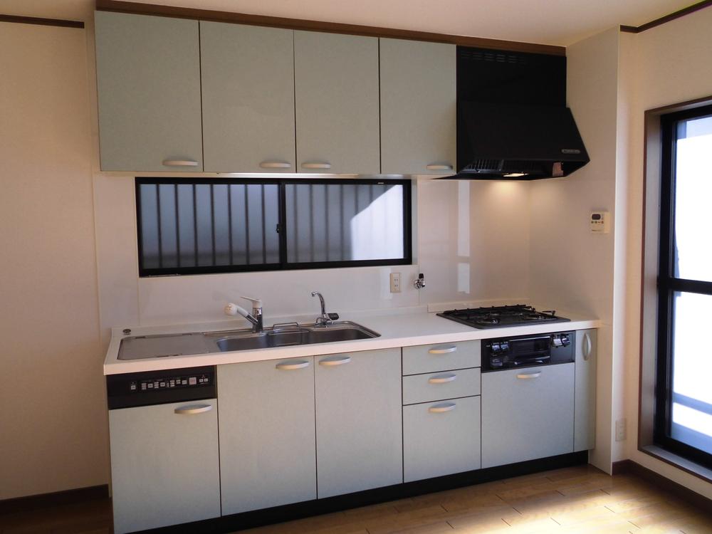 Kitchen. System kitchen with dish washing dryer