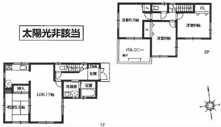 Floor plan. 25,800,000 yen, 4LDK, Land area 92.48 sq m , Building area 93.96 sq m 2 No. land