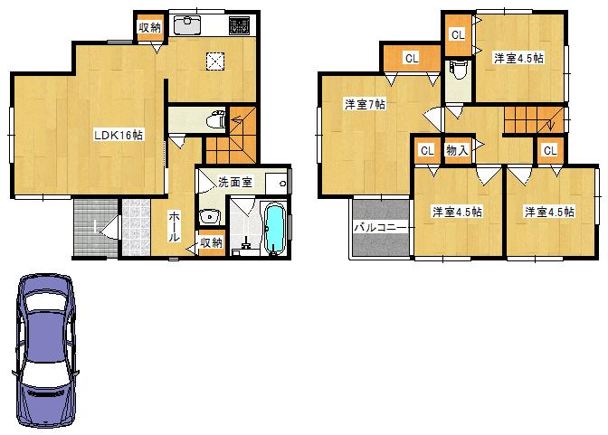 Floor plan. 19,800,000 yen, 4LDK, Land area 90.85 sq m , Building area 88.29 sq m ◆ Floor plan