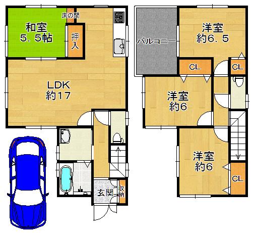 Floor plan. (No. 4 locations), Price 25,800,000 yen, 4LDK, Land area 92.48 sq m , Building area 93.96 sq m