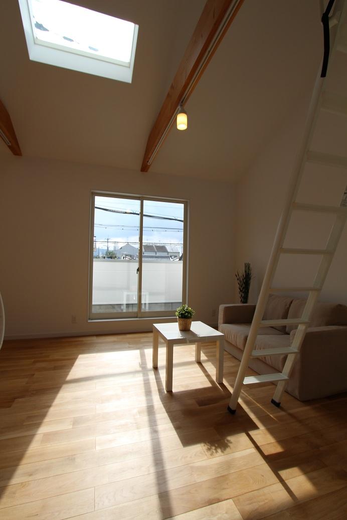 Living. Atrium gradient ceiling.