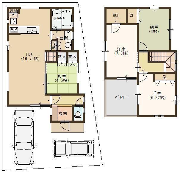 Floor plan. No. 6 ground floor plan