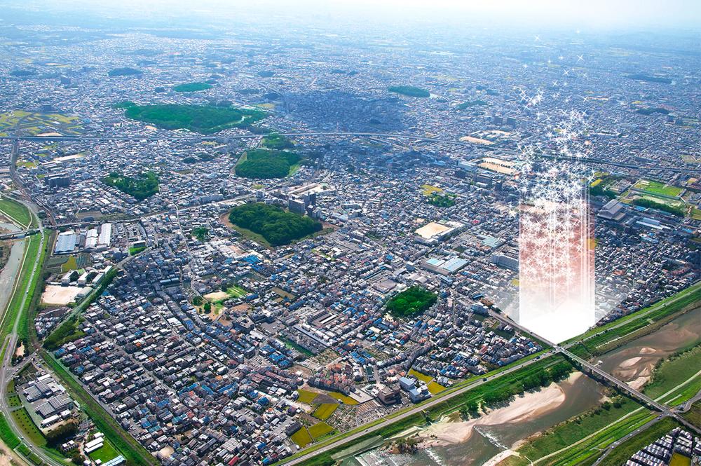 aerial photograph. It is seen from the sky site (October 2013) Shooting