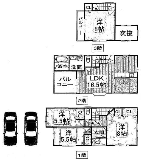 Floor plan. 23.8 million yen, 4LDK, Land area 128.36 sq m , Building area 100.61 sq m