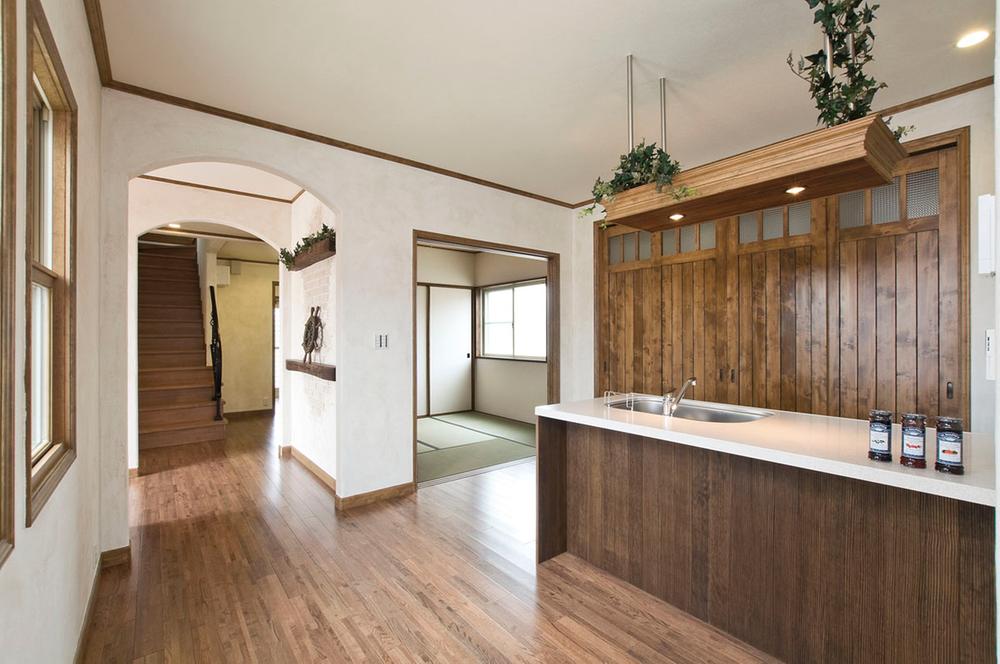 Kitchen. And finished with a warm living room of the tree. (Our enforcement example)