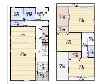Floor plan. 28,900,000 yen, 3LDK, Land area 132.68 sq m , Building area 95.58 sq m