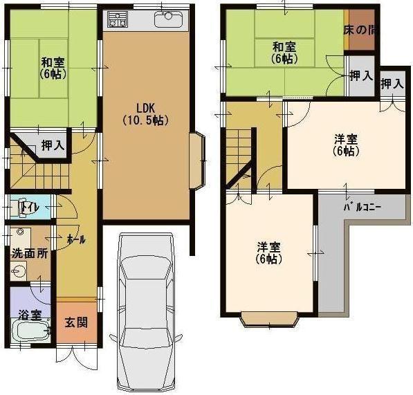 Floor plan. 11.8 million yen, 4LDK, Land area 75.26 sq m , Building area 79.78 sq m floor plan here