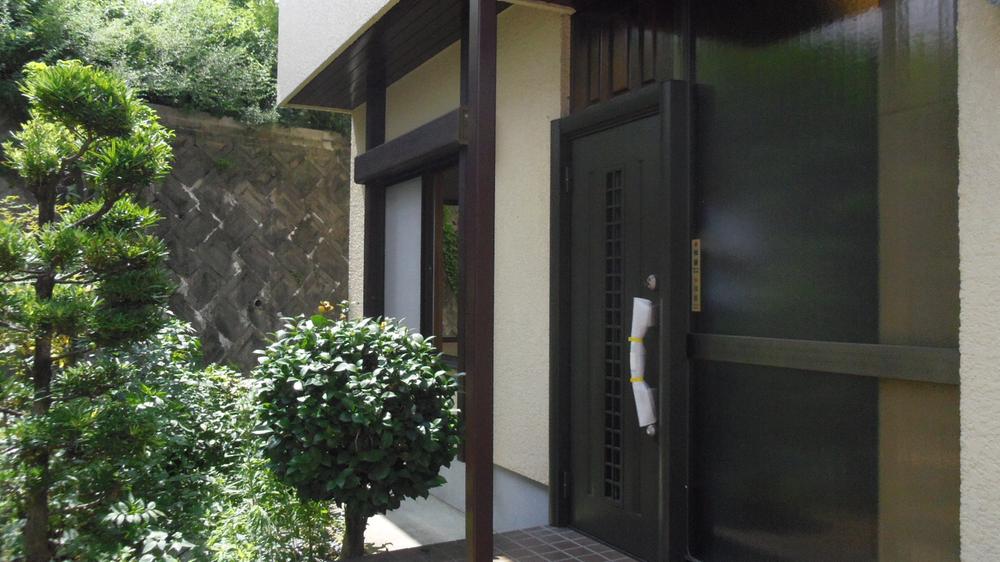 Entrance. It is possible a variety of arrangements is before the entrance because there is a space in front of the entrance.