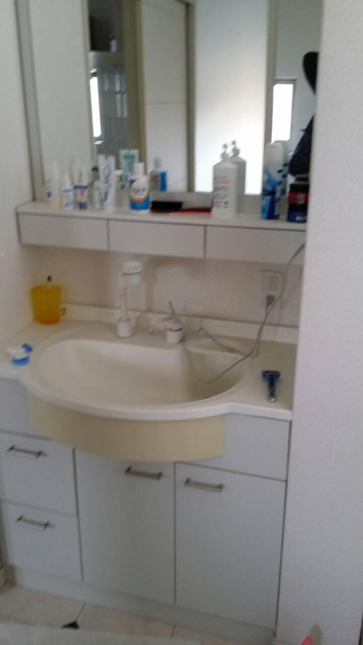 Wash basin, toilet. Vanity with excellent storage capacity and functionality