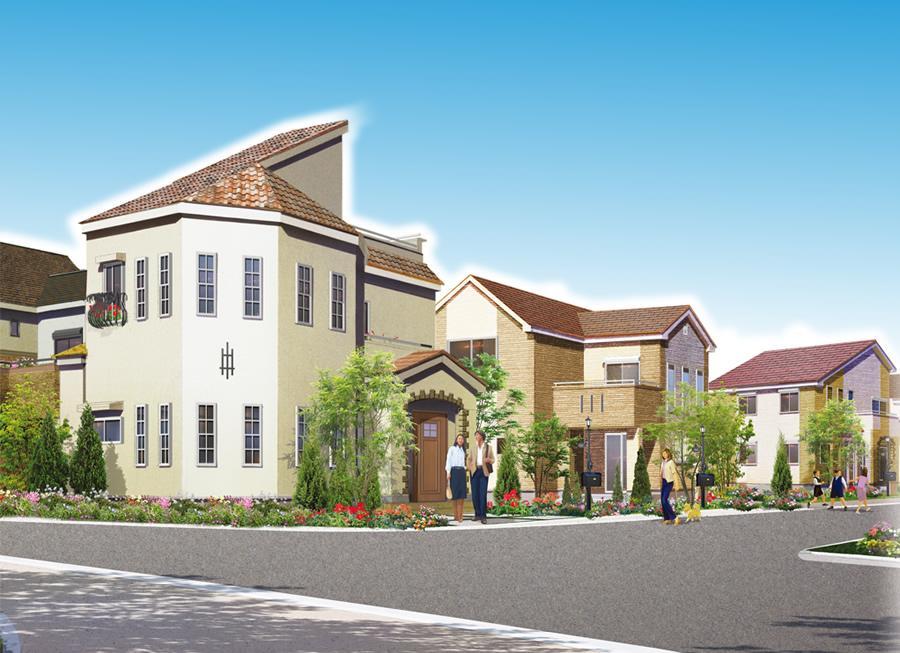 Other.  [All 14 compartments] Spread to the station 3-minute walk, Garden two-story rooftops of leeway. (Cityscape image illustration)