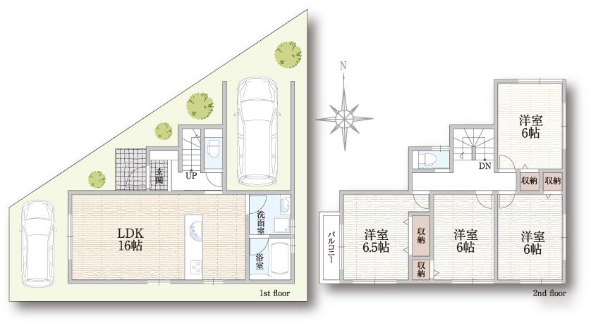 Floor plan. Price 27,800,000 yen, 4LDK, Land area 98.22 sq m , Building area 102.86 sq m