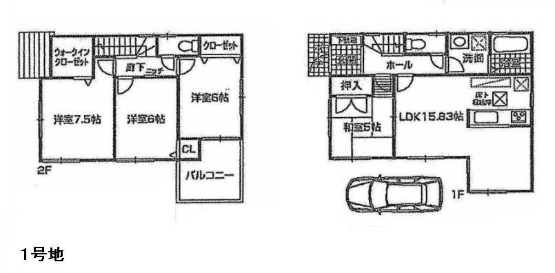 Floor plan. 27,800,000 yen, 4LDK, Land area 109.52 sq m , Building area 94.76 sq m 1 issue areas 29,800,000 yen Equipped with solar power