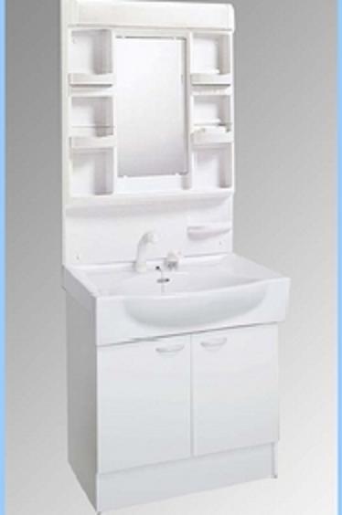 Wash basin, toilet. Example of construction