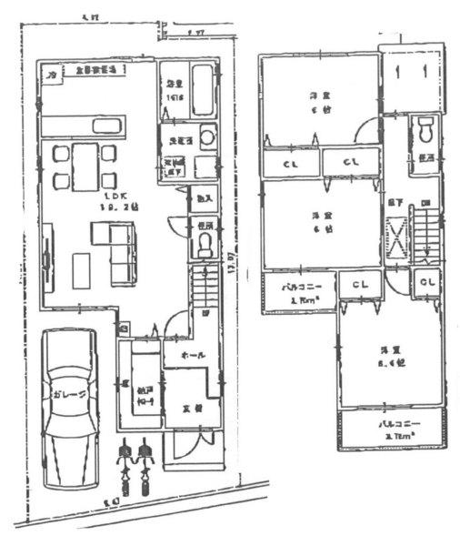 Floor plan. 27,800,000 yen, 3LDK, Land area 88.85 sq m , Building area 93.75 sq m