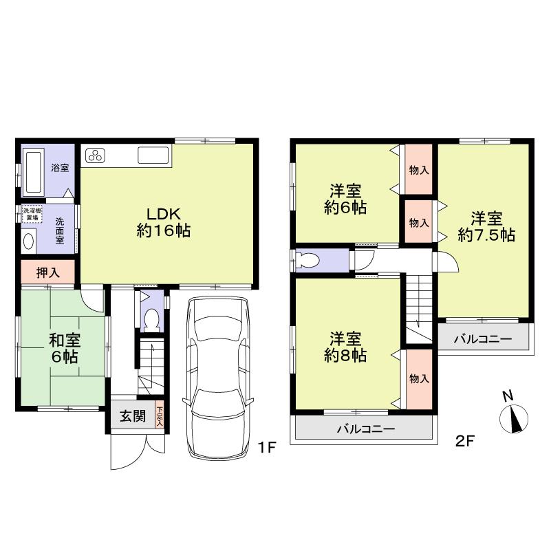 Floor plan. 25,900,000 yen, 4LDK, Land area 82.43 sq m , Building area 97.11 sq m