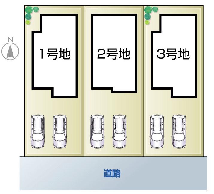 The entire compartment Figure. All three compartment! Front road 4.0m or more!