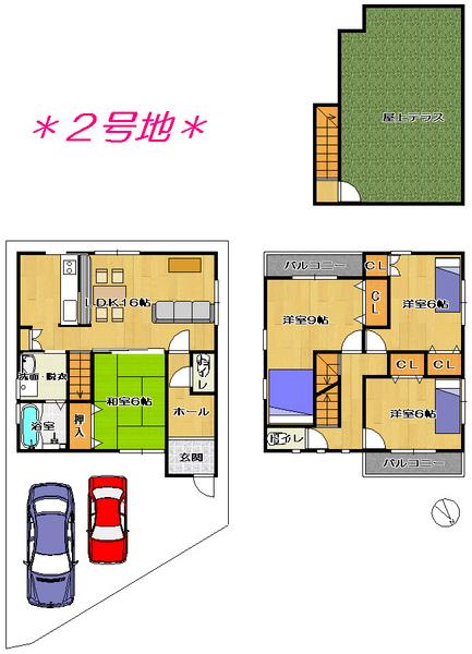Floor plan. 26,800,000 yen, 4LDK, Land area 105.44 sq m , Building area 105.3 sq m