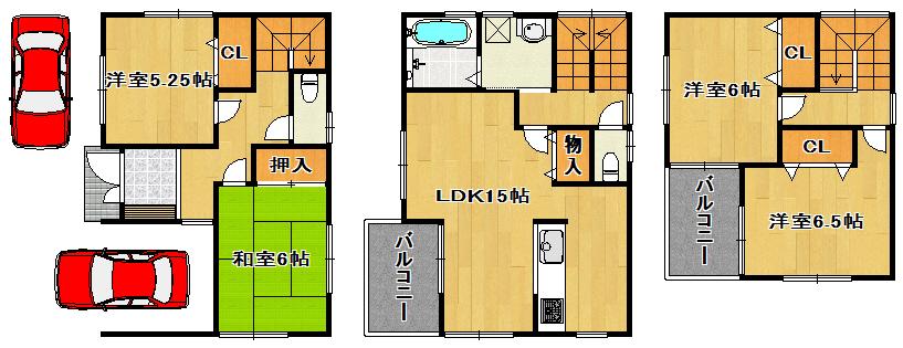 Floor plan. (No. 1 point), Price 26,900,000 yen, 4LDK, Land area 78.99 sq m , Building area 101.25 sq m