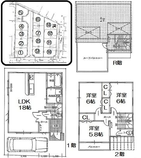 Floor plan. 12.8 million yen, 2K + S (storeroom), Land area 71.4 sq m , Building area 83.42 sq m rebuilding model plan example