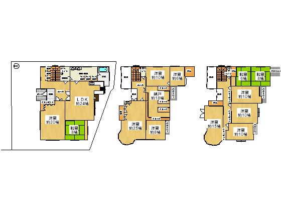 Floor plan. 39,800,000 yen, 12LDK + S (storeroom), Land area 420.03 sq m , Building area 439.13 sq m