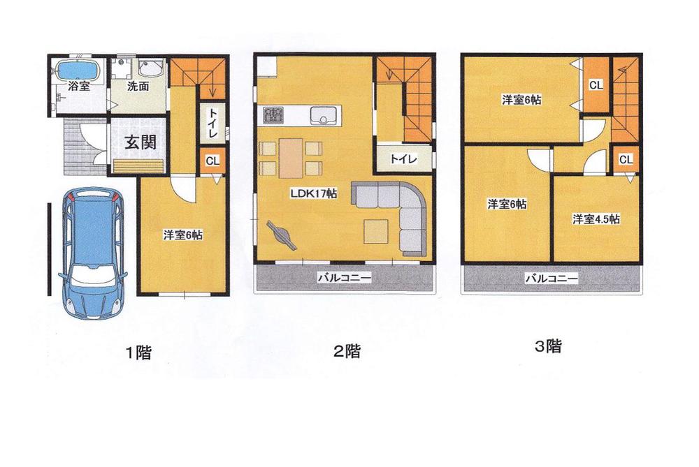 Floor plan. 23.8 million yen, 4LDK, Land area 60.58 sq m , Building area 93.96 sq m