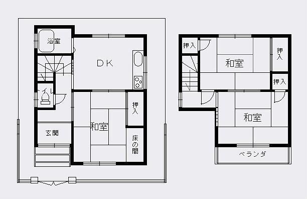 Floor plan. 6.8 million yen, 3DK, Land area 56.99 sq m , Is a floor plan of the building area 59.92 sq m 3DK