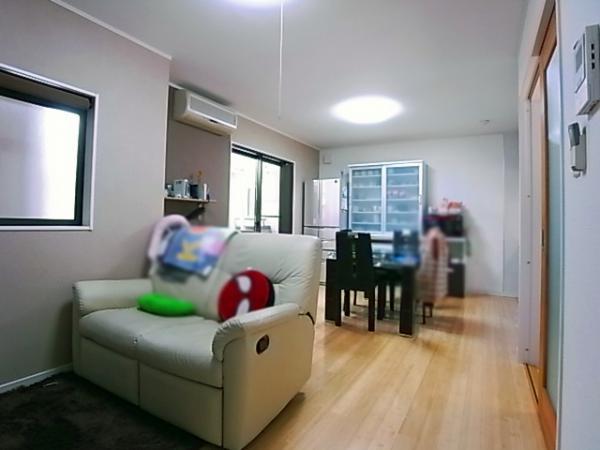 Living. Bright living family members gather with nature