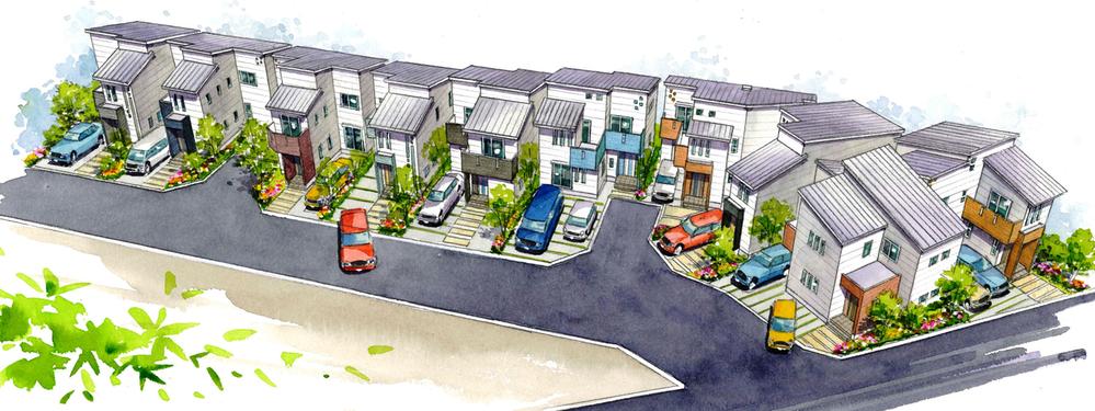 Cityscape Rendering. Cityscape Rendering perspective drawings