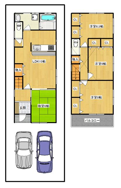 Floor plan. Price 31,800,000 yen, 4LDK, Land area 103.18 sq m , Building area 99.63 sq m