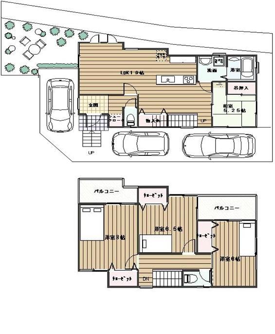 Floor plan. 35,800,000 yen, 4LDK, Land area 144.05 sq m , Building area 103.27 sq m site area 144.05 sq m ! !