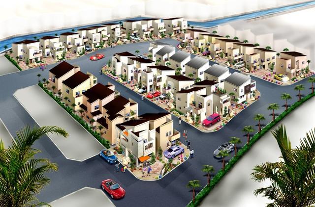 Cityscape Rendering. Big Town unique peace of mind life. Since less car street 6m road have a room of the city wards, Also safe for children. In addition or can from school with friends of the city wards, Is also a convenient and safe to go to play.