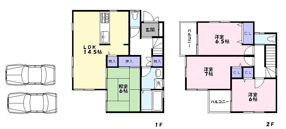Floor plan. (No. 1 point), Price 25,800,000 yen, 4LDK, Land area 115.59 sq m , Building area 95.58 sq m