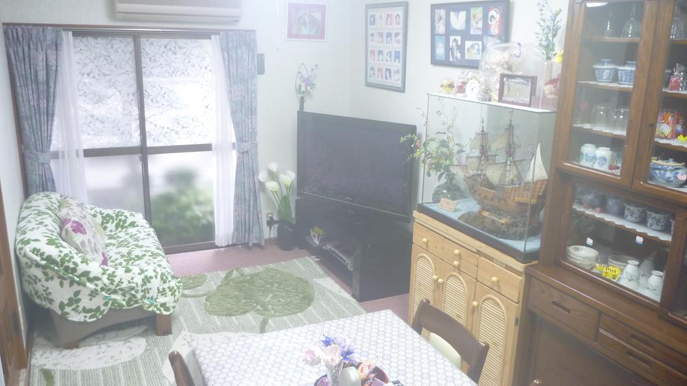 Living. It is the living room from the kitchen side It is very bright