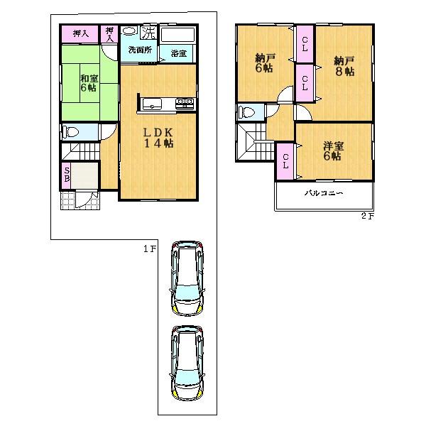 Floor plan. (No. 3 locations), Price 23.8 million yen, 3LDK+S, Land area 98.92 sq m , Building area 93.55 sq m