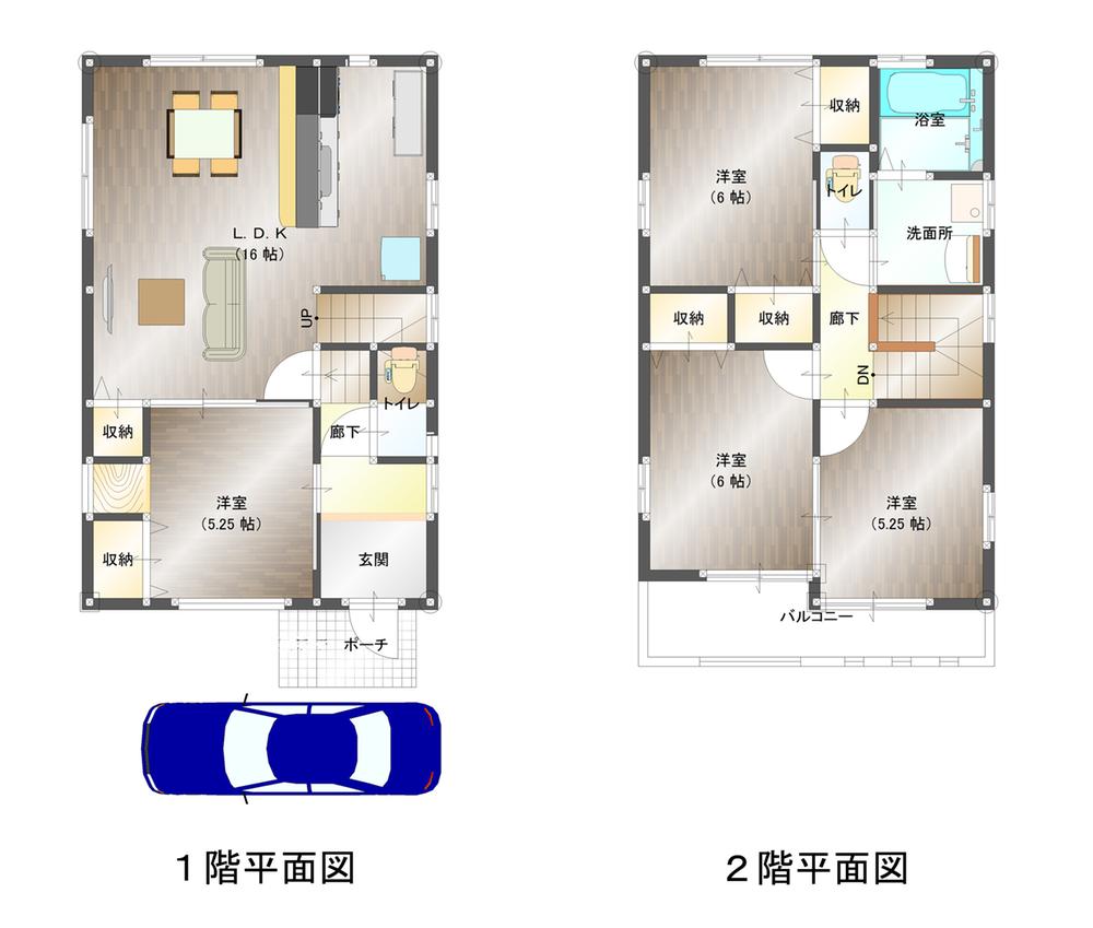 Floor plan. 23.8 million yen, 4LDK, Land area 78.8 sq m , Building area 91.13 sq m two-story wooden. 4LDK