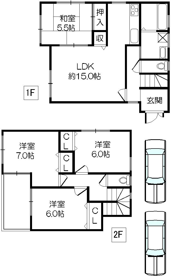 Floor plan. 24,800,000 yen, 4LDK, Land area 100.59 sq m , Building area 93.15 sq m solar power with 4LDK