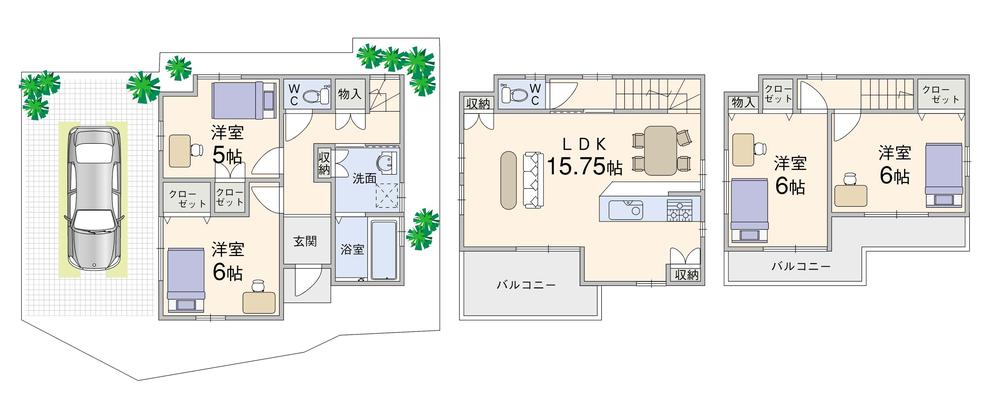 Floor plan. 29,980,000 yen, 4LDK, Land area 71.01 sq m , Building area 92.33 sq m