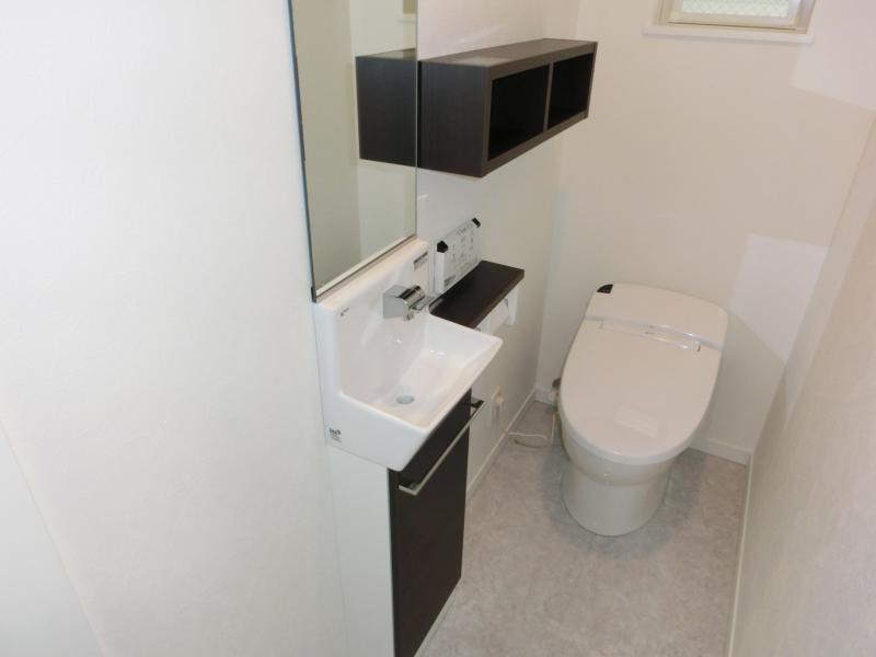 Toilet. Tank-less hand-washing toilet!