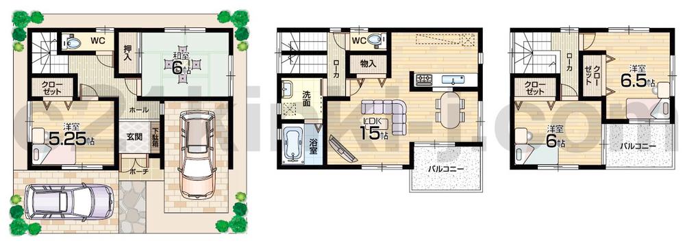 Floor plan. (No. 1 point), Price 26,900,000 yen, 4LDK, Land area 78.99 sq m , Building area 101.25 sq m