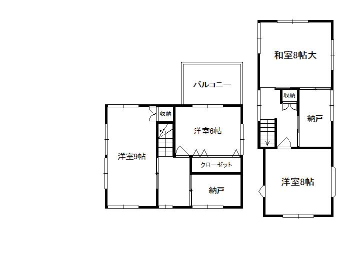 Floor plan. 49,800,000 yen, 9LDDKK + S (storeroom), Land area 210.72 sq m , Building area 195.46 sq m