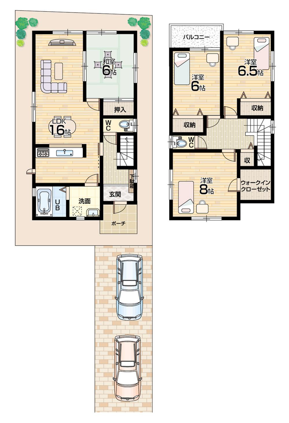 Floor plan. (No. 3 locations), Price 24,800,000 yen, 4LDK+S, Land area 116.88 sq m , Building area 103.5 sq m