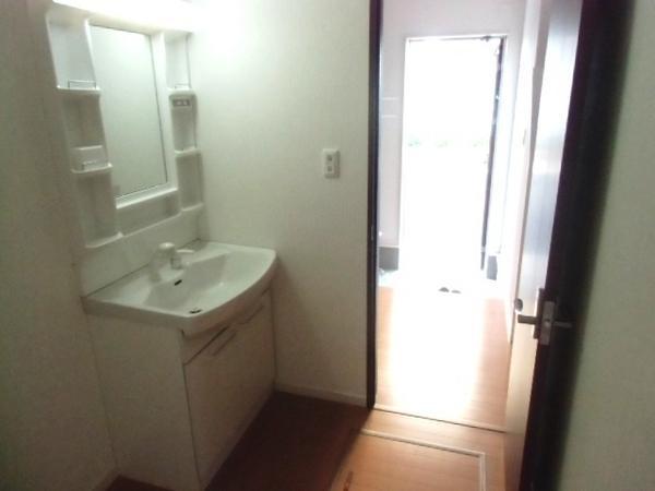 Wash basin, toilet. Vanity with excellent storage capacity and functionality shower