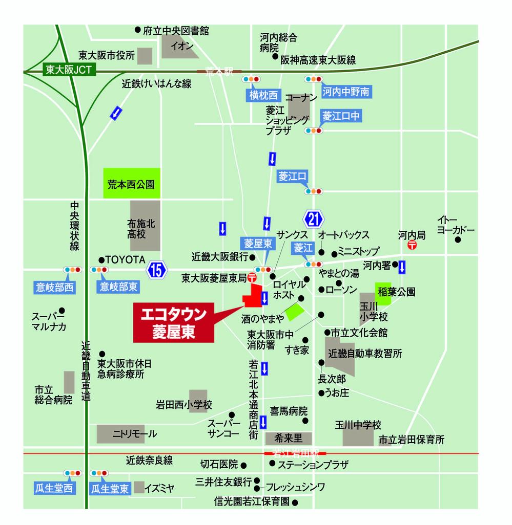 Local guide map. Including the variety of shopping facilities, Banks and hospitals, Clinic is close to fulfilling! !