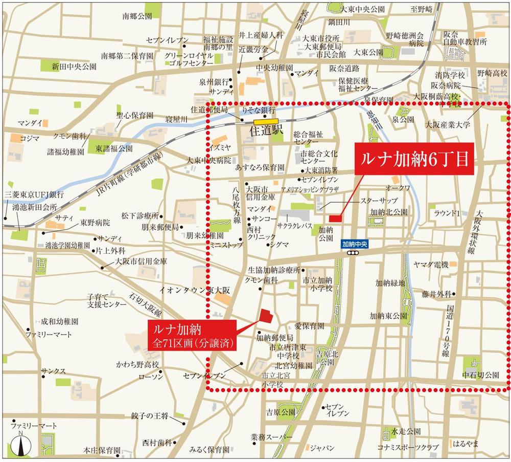 Local guide map. The entire guide map