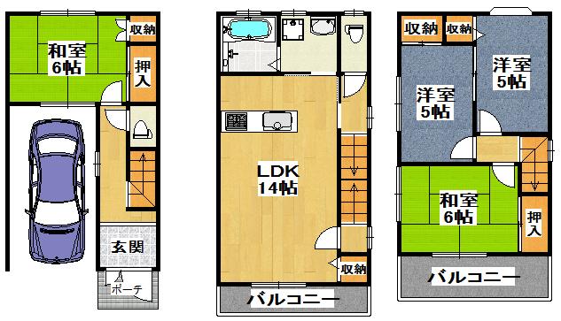Floor plan. 18.9 million yen, 4LDK, Land area 57.36 sq m , Building area 87.91 sq m