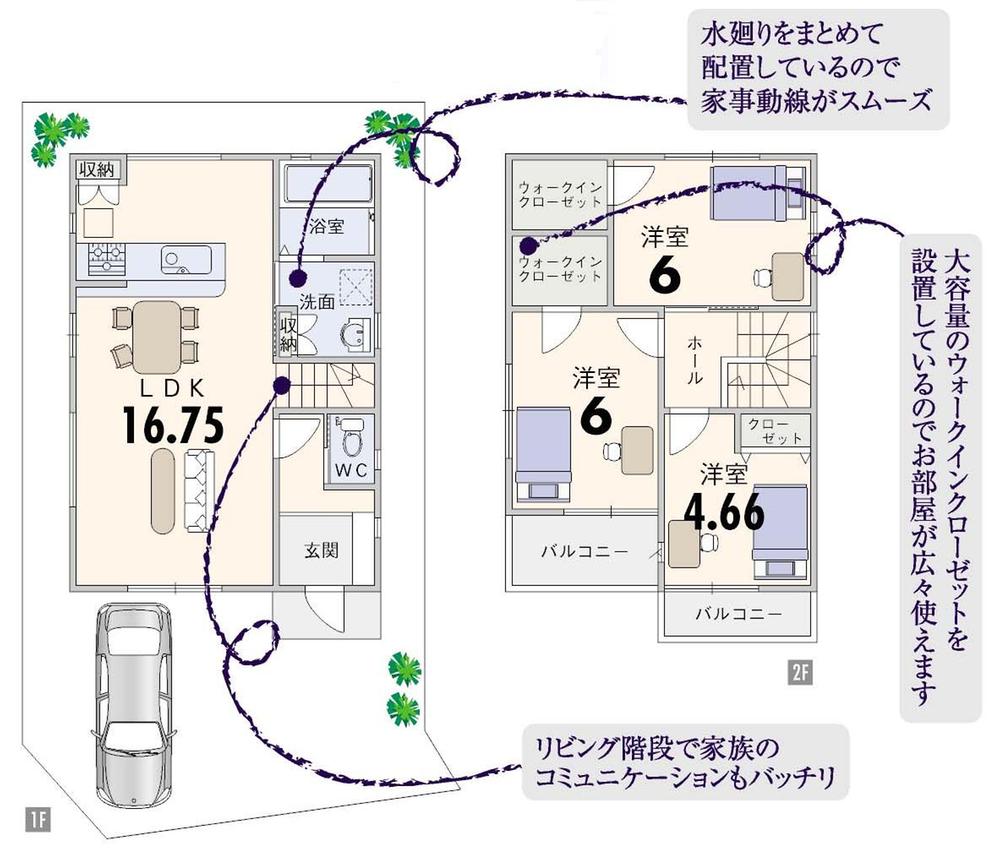 Floor plan. (No. 1 point), Price 23,998,000 yen, 3LDK, Land area 78.59 sq m , Building area 78.97 sq m