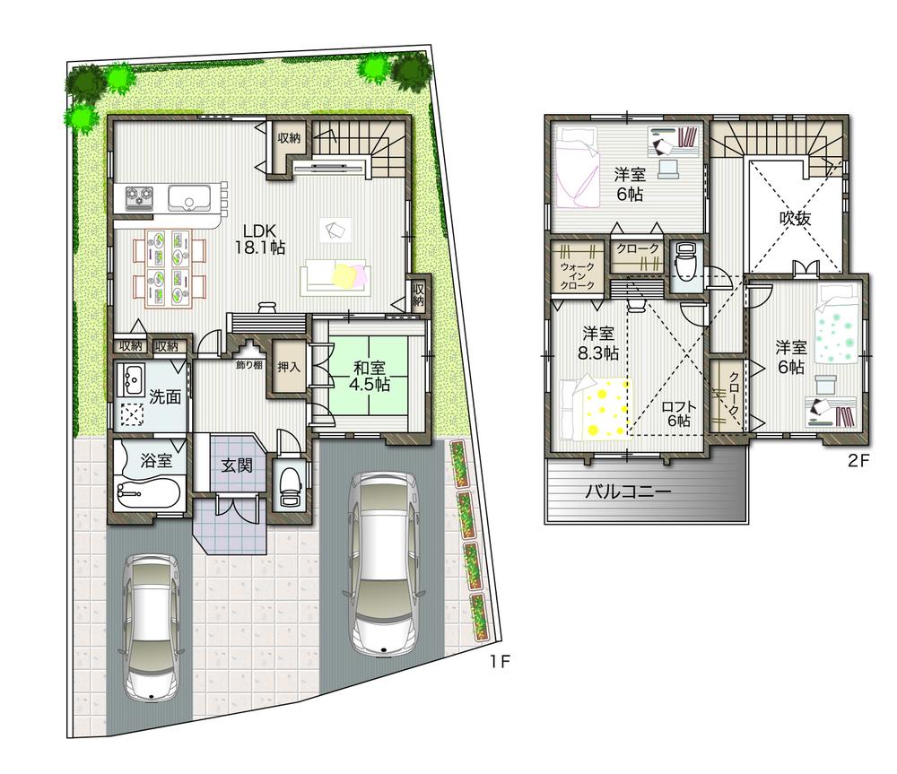Floor plan. 27,800,000 yen, 4LDK, Land area 122.51 sq m , Building area 103.68 sq m (same specifications photo)