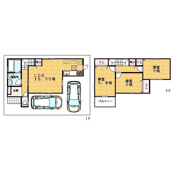 Floor plan. (No. 4 locations), Price 22,900,000 yen, 3LDK, Land area 87.75 sq m , Building area 81.8 sq m