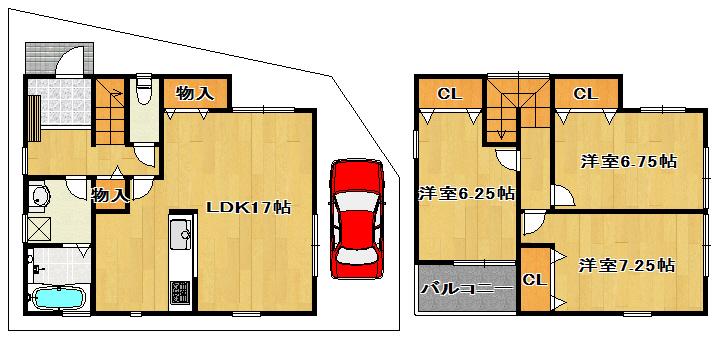 Floor plan. (No. 1 point), Price 19,800,000 yen, 3LDK, Land area 88.95 sq m , Building area 88.69 sq m